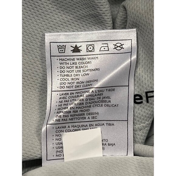 Nike Dri-Fit Mens Running Shirt Large Light Gray Athletic Tee Short Sleeve New - Picture 9 of 9